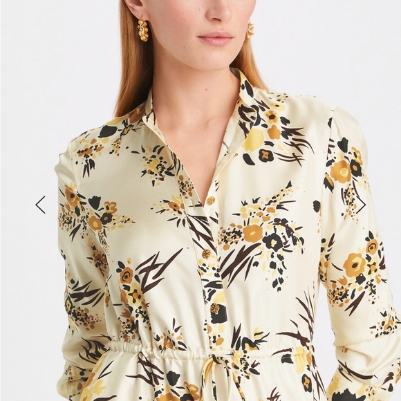 Tory Burch Floral Long Sleeve Dress - Picture 5 of 8